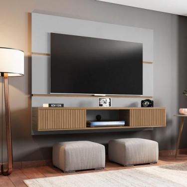 Imagem de Painel Sala Âmbar para Tv até 65 Polegadas 2 Portas Off-white/cinamomo