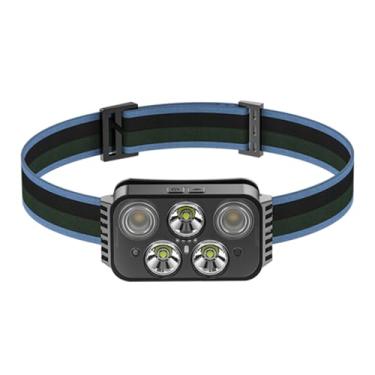 Imagem de Lanterna frontal leve Recarregável pequena Indução Pesca noturna Luz de mineração longa duração Bateria interna