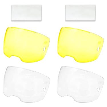Imagem de TWSupply Pacote de lentes sortidas para capacete de soldagem ESAB Sentinel A60 – 2 lentes externas âmbar, 2 lentes externas transparentes, 2 lentes internas transparentes – serve apenas para A60