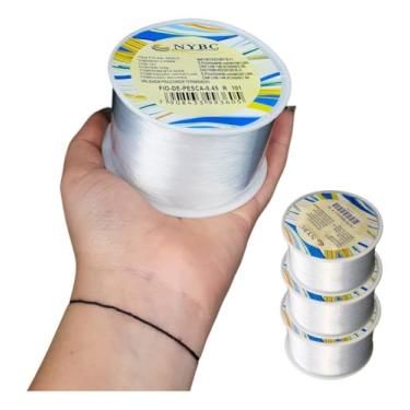 Imagem de Fio Nylon Incolor Pesca Resistente 0,45mm Carretel 100g - Transparente Rolo 500m Linha Resistente para Artesanato Bijuterias Costura Pesca Encadernação DIY