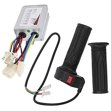 Imagem de KIMISS Punhos de Acelerador de Bicicleta Elétrica 12V 500W e Controlador de Escova Com Interruptor de 3 Velocidades - Punhos de Guiador de Borracha Confortáveis ​​para Bicicletas, Scooters e Triciclos