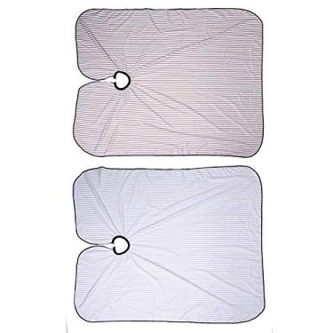 Imagem de Yinhing Avental de Salão de Cabeleireiro, Pano de Tingimento, Corte de Cabelo Profissional, Estilo Barbeiro, Ferramenta Acessório de Salão de Beleza, Pescoço Redondo, Design Elástico, (Marrom)