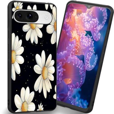 Imagem de RUUHLJLET Projetada para Google Pixel 10/10 Pro de 6,3 polegadas, a capa fosca macia oferece proteção total (margarida)