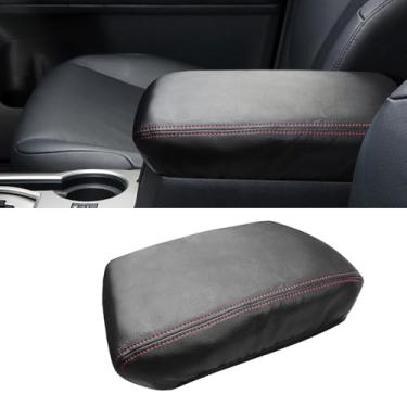 Imagem de SUNBREATH Capa de apoio de braço compatível com console central para Toyota 4Runner 5ª geração 2010-2023 couro descanso de braço tampas protetor almofada almofada