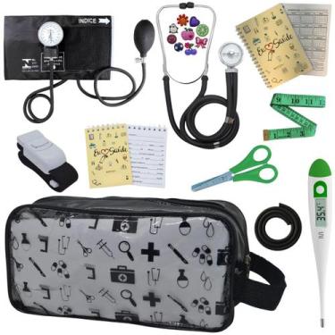 Imagem de Kit Enfermagem Profissional Glicose Estagio Saude Completo - PREMIUM, 