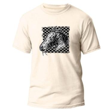 Imagem de Camiseta Algodão Premium Estampa Digital Cavalo Rustico Dtf - Pavesi, 
