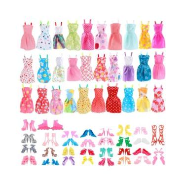 Imagem de Conjunto De Roupas Para Boneca Barbie DIY Para Meninas, Traje Feito À 