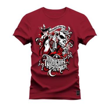 Imagem de Camiseta Plus Size Algodão 30.1 Premium Estampada Rock Festable, G2, B