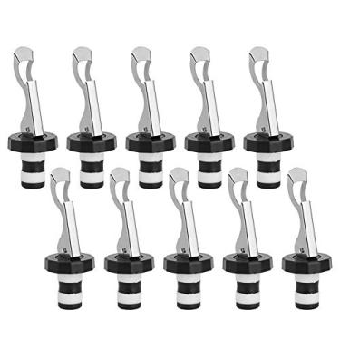 Imagem de AYNEFY Rolha de Champanhe 10 Peças Rolha de Garrafa de Vinho Reutilizável de Aço Inoxidável Selo de Champanhe Conjunto de Plugue de Vácuo Bar Utensílios de Cozinha Adequados para Restaurantes Hotéis