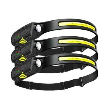 Imagem de Lanterna De Cabeça LED Recarregável Com Sensor USB, Potente Luz De Bus