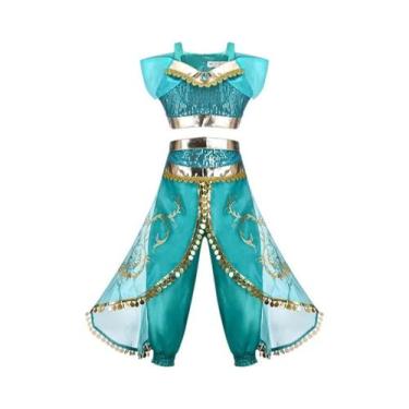Imagem de Fantasia De Princesa Jasmine Do Aladdin Para Meninas, Vestido De Carna