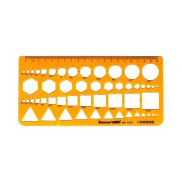 Imagem de Régua De Medição Oval Em Resina K Durável Para Desenho Digital, Móveis