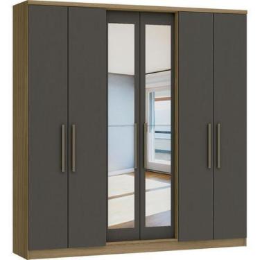 Imagem de Guarda Roupa Casal 6 Portas 2 Gavetas SONATA 3271A - Móveis Castro COM