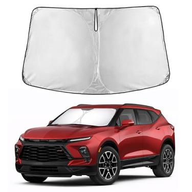 Imagem de EcoNour Para-brisas para Chevrolet Blazer 2019–2026 | Persiana para janela frontal de ajuste personalizado | Bloqueia os raios UV nocivos e reduz o calor | Viseira dobrável com bolsa de armazenamento