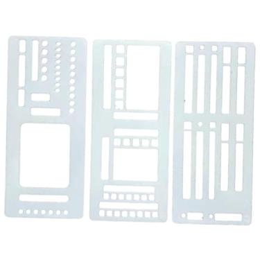 Imagem de Lilihuimaoyi 3 Modelos de Desenho Vazados Reutilizáveis ​​para Diários, Agendas E Cartões de Felicitação, Style B