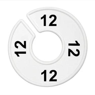 Imagem de Separador de Cabide, Branco , Impressão Numérica Num.:12 - Central