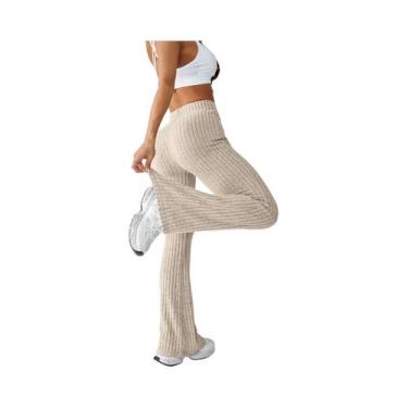 Imagem de Calças De Yoga Flare De Cintura Alta Respirável Para Mulheres Roupas D