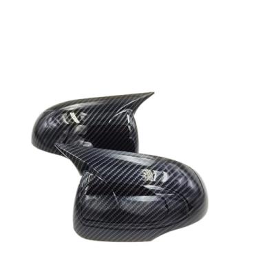 Imagem de Retrovisor do carro espelho lateral capa asa adesivo porta exterior caso de visão traseira guarnição fibra carbono olhar Compatível com hyundai i20 2008-2014(With Turn Light)