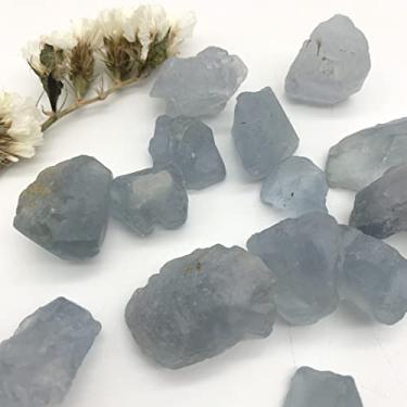 Imagem de Pedras preciosas para decoração azul natural lápis-lazúli cristal cascalho pedra de amostra áspera e cristal de aura de cristal