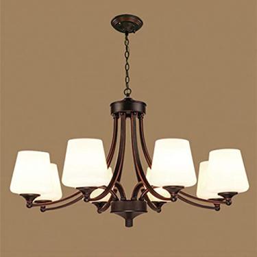 Imagem de Luminária pendente vintage, luminária pendente retrô americana de ferro forjado, sala de estar criativa personalizada, sala de jantar, quarto, sala de estudo, lustre de teto LED, 3,6,8 cabeç