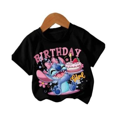 Imagem de Camiseta De Aniversário Disney Lilo Stitch Para Crianças, Camisetas Pr