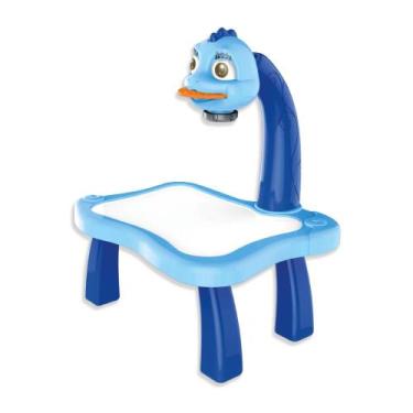 Imagem de Mesa Projetora Infantil Azul Desenhos e Pinturas Acompanha Caderno Des