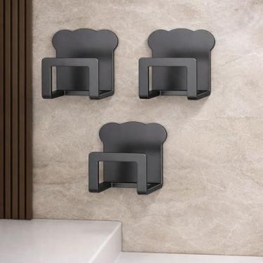 Imagem de Pacote com 3 suportes de esponja de aço inoxidável para pia de cozinha, fácil de instalar, gancho de armazenamento montado na parede para acessórios de cozinha