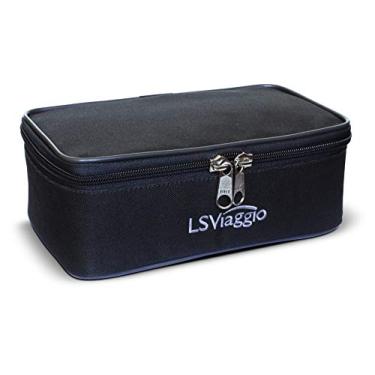 Imagem de Necessaire Organizadora NC6115, LS Bolsas, preta, 22 x 12 x 8 cm