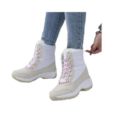 Imagem de Botas De Neve Femininas De Inverno Com Pelúcia, Confortáveis, Platafor