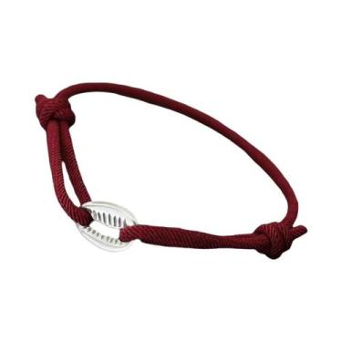 Imagem de Pulseira De Macramê Ajustável Para Homens, Corda Trançada Com Concha P