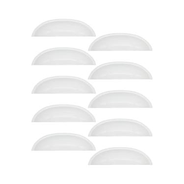 Imagem de Puxador Concha Puxador Armario Gaveta Colonial Moveis Retro (10, Branco)