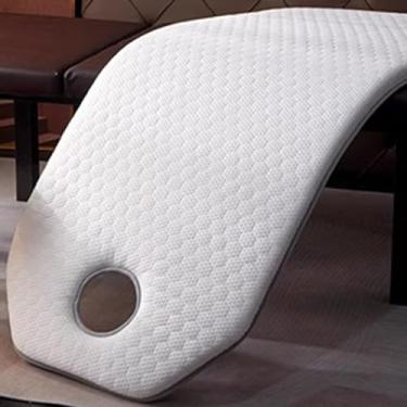 Imagem de Tampo de mesa de massagem - Almofada de cama de espuma viscoelástica com faixa elástica e orifício de respiração facial - Ideal para acessórios de spa, cílios e terapia de massagem
