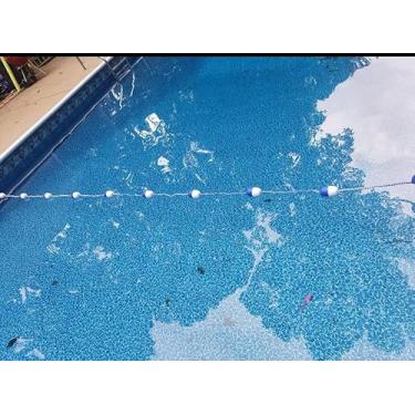 Imagem de Kit de corda e boia de segurança para piscina de 4,9 m - Divisor de extremidade rasa pré-montado com ganchos de aço inoxidável para áreas seguras de natação - 61 m, 45,7 m, 30,5 m Opções disponíveis
