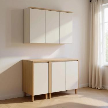 Imagem de Kit Cozinha Modular 120cm 4 Peças Completo