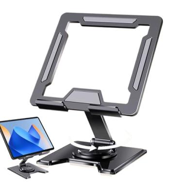 Imagem de Suporte para tablet - Suporte giratório ajustável | Suporte para tablet - para monitor, laptop, carro, mesa, leitura, escritório, cabeceira, viagem, cozinha