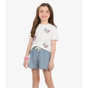 Imagem de Shorts Moletom Menina Rovi Kids Azul, 6, Azul