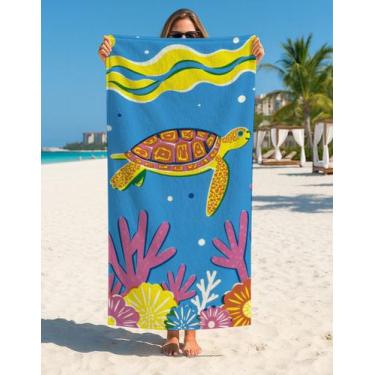 Imagem de Toalha Banho E Praia Oceano Vida Marinha Premium 70x140 Cm - Use Thuco