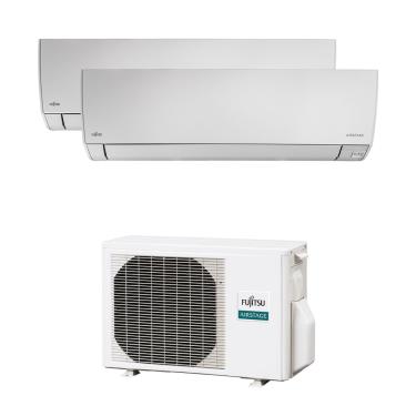 Imagem de Ar Condicionado Bi Split Fujitsu Inverter 18.000 Btus (2x Hi Wall 9.000) Quente e Frio 220v