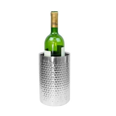 Imagem de Balde Resfriador De Vinho Com Parede Dupla De Inox Martelado - CASITA