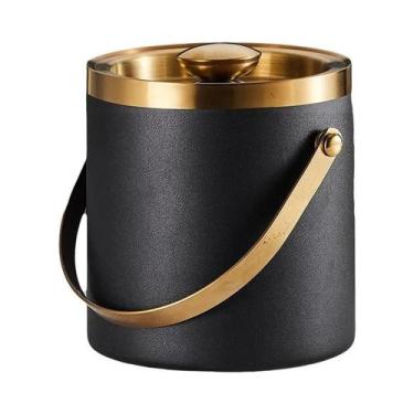 Imagem de Balde De Gelo De Aço Inoxidável De Grande Capacidade Com Tampa, Isolam