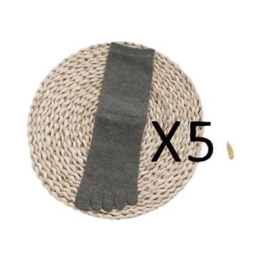Imagem de Meias Curtas Femininas De Algodão Com 5 Dedos, 5 Pares, Respiráveis, A