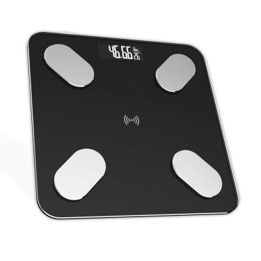 Imagem de Balança Digital Bioimpedância Bluetooth Aplicativo Medição Até 150kg Preto