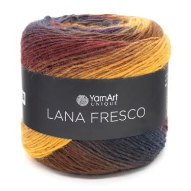 Imagem de YarnArt Lana Fresco 100% fio de lã – Peso fino/esportivo (#2) – 3,52 oz (100 g) / 415 jardas (380 m) por bola – Fio de tricô e crochê de fibra natural macia para suéteres, xales, roupas (1, 8111)
