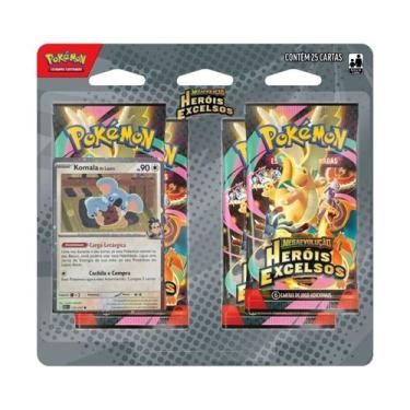 Imagem de Pokémon Blister Quadruplo Megaevolução Herois Excelsos Komala - Copag