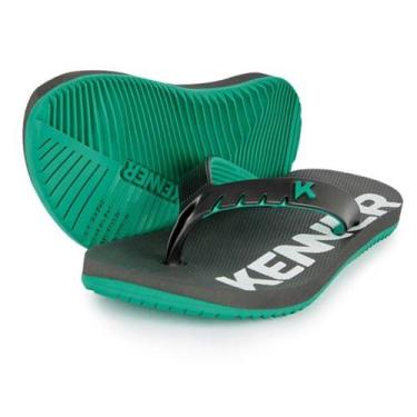 Imagem de Chinelo Infantil Kenner Red Kids - Preto e Verde - 33/34, 33/34