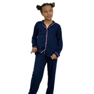 Imagem de Pijama Infantil Menina Inverno Americano Blusa com Gola e Calça Katrine-Feminino