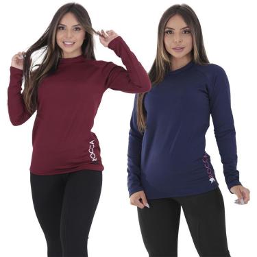 Imagem de Kit 2 Blusas Femininas Segunda Pele Térmica Peluciada Diversas Cores-Feminino