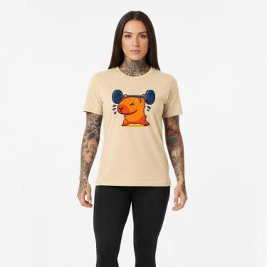 Imagem de Camiseta Feminina Algodão Premium CAPIVARA Treino-Feminino