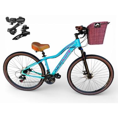 Imagem de Bicicleta Aro 29 Feminina Absolute Hera Retrô Vintage 21v Shimano Confortável Cesta Selim 2 Molas-Feminino