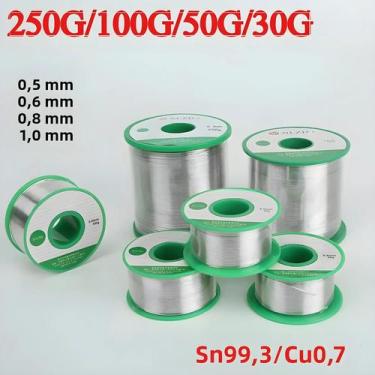 Imagem de Fio De Solda Sem Chumbo Sn99.3 Cu0.7 Com Núcleo De Resina 250-20g, Rol